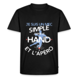 T-shirt premium homme - Un mec simple: Hand et apéro