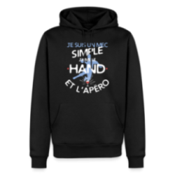 Sweat-shirt à capuche premium homme - Un mec simple: Hand et apéro