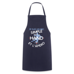 Tablier de cuisine - Un mec simple: Hand et apéro - marine - front