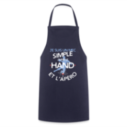 Tablier de cuisine - Un mec simple: Hand et apéro