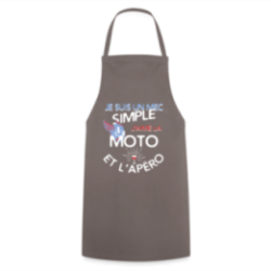Tablier de cuisine - Un mec simple: Moto et apéro