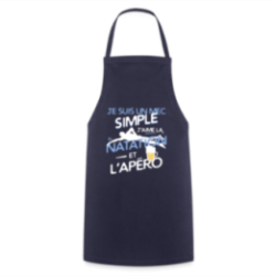 Tablier de cuisine - Un mec simple: Natation et apéro
