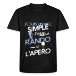 T-shirt premium homme - Un mec simple: Rando et apéro