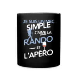 Mug uni - Un mec simple: Rando et apéro
