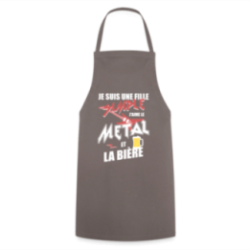 Tablier de cuisine - Une fille simple: Métal et bière