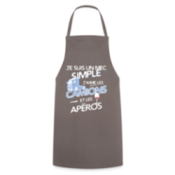 Tablier de cuisine - Un mec simple: Camions et apéros