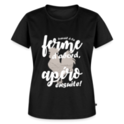 T-shirt premium femme - Travail à la ferme et apéro