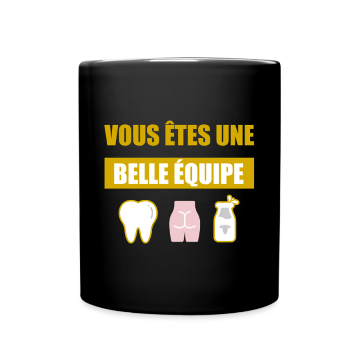 Mug uni - Une belle équipe (énigme) - noir - front