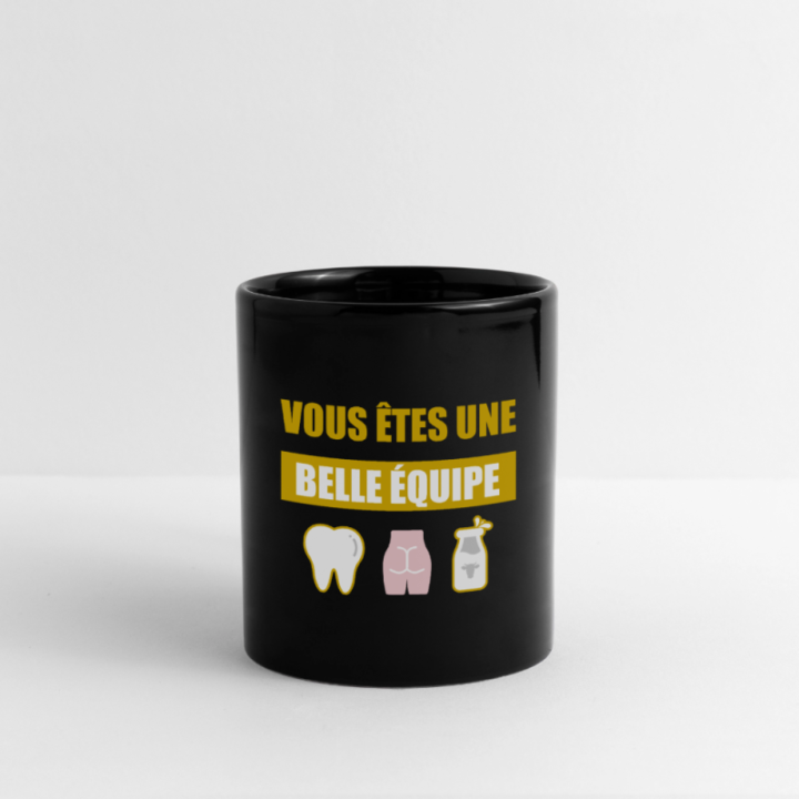 Mug uni - Une belle équipe (énigme) - noir - front