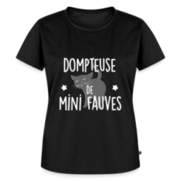T-shirt premium femme - Dompteuse de mini fauves - noir - front