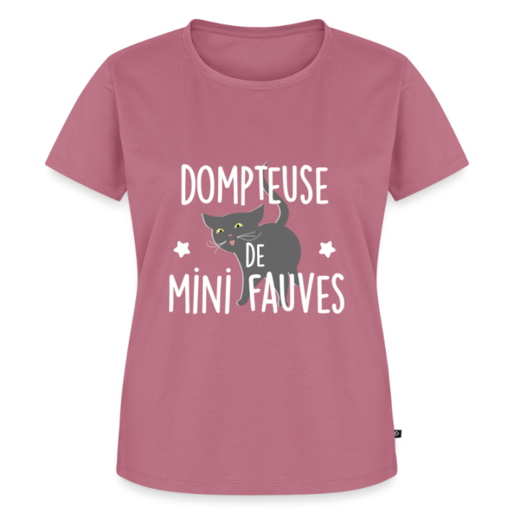 T-shirt premium femme - Dompteuse de mini fauves - mauve - front