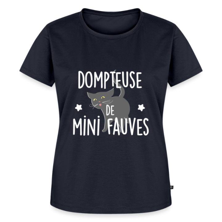 T-shirt premium femme - Dompteuse de mini fauves - bleu marine - front