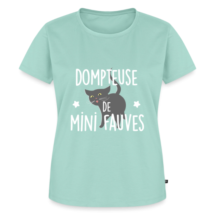 T-shirt premium femme - Dompteuse de mini fauves - menthe  - front