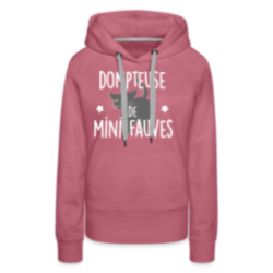 Sweat-shirt à capuche premium femme - Dompteuse de mini fauves