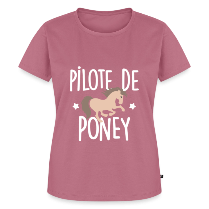 T-shirt premium femme - Pilote de poney - mauve - front