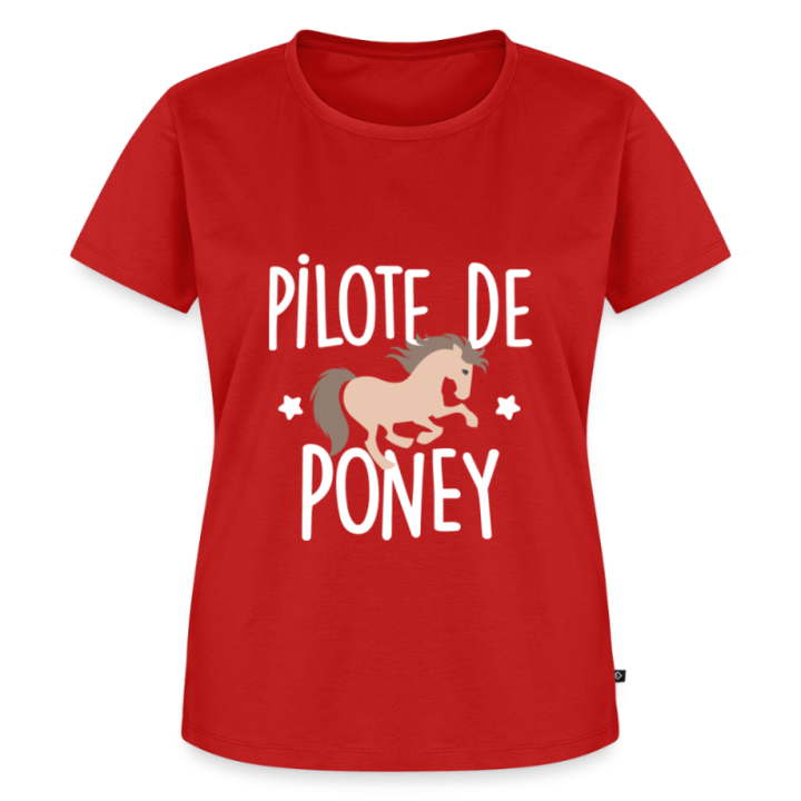T-shirt premium femme - Pilote de poney - rouge - front