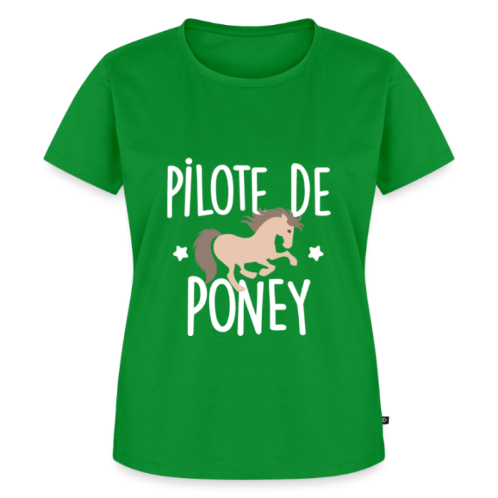 T-shirt premium femme - Pilote de poney - vert - front
