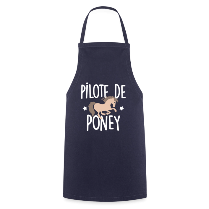 Tablier de cuisine - Pilote de poney - marine - front