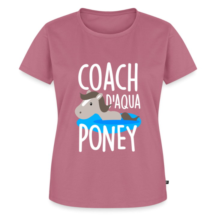 T-shirt premium femme - Coach d'aqua-poney - mauve - front