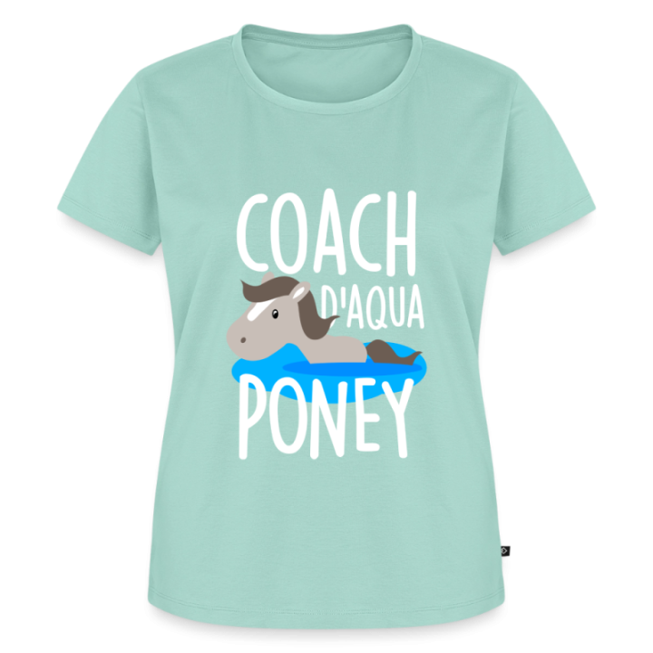 T-shirt premium femme - Coach d'aqua-poney - menthe  - front