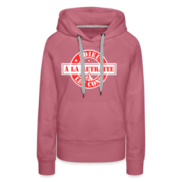 Sweat-shirt à capuche premium femme - À la retraite: Adieu les cons - mauve - front
