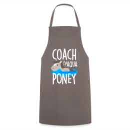 Tablier de cuisine - Coach d'aqua-poney - gris - front