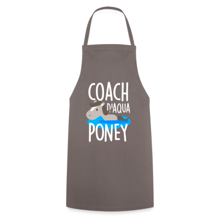 Tablier de cuisine - Coach d'aqua-poney - gris - front