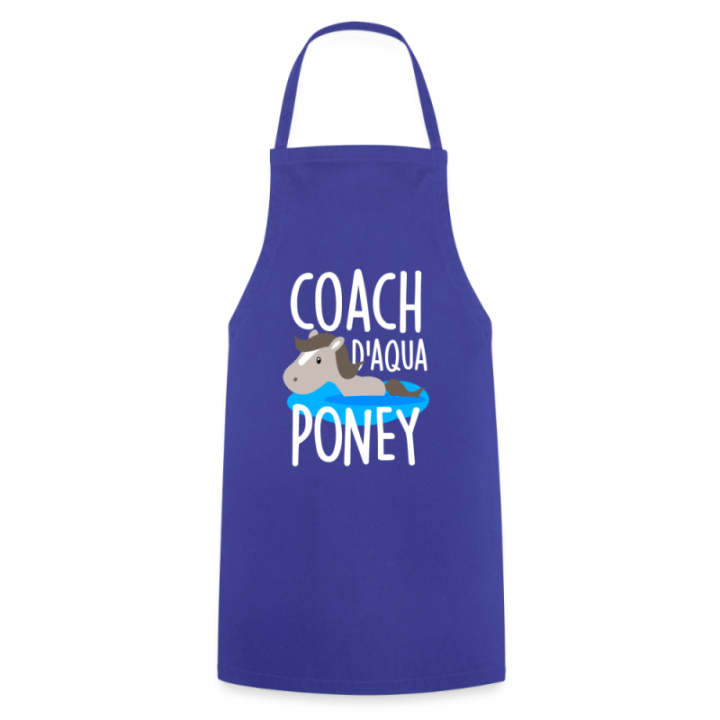 Tablier de cuisine - Coach d'aqua-poney - bleu royal - front