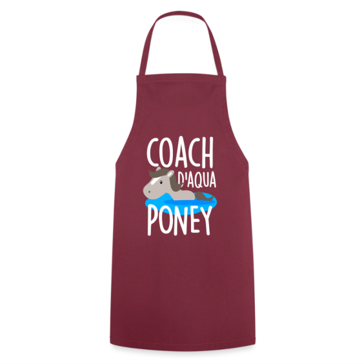 Tablier de cuisine - Coach d'aqua-poney - bordeaux - front