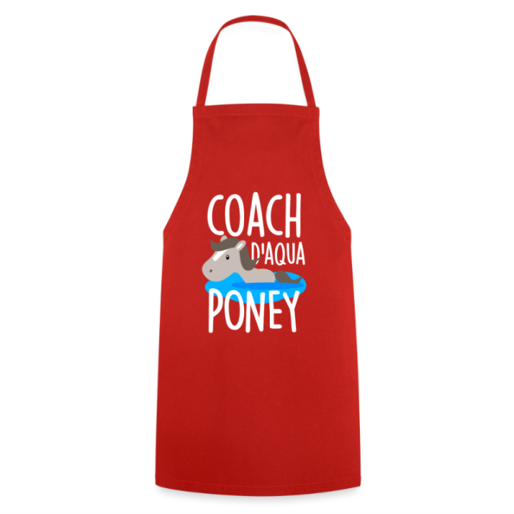 Tablier de cuisine - Coach d'aqua-poney - rouge - front
