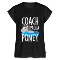 T-shirt à manches retroussées femme - Coach d'aqua-poney