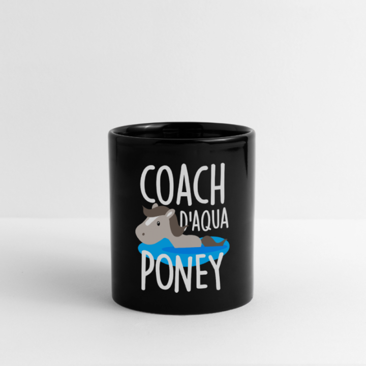 Mug uni - Coach d'aqua-poney - noir - front