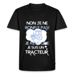 T-shirt premium homme - Je rêve que je suis un tracteur
