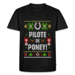 T-shirt premium homme - Pilote de poney - moche