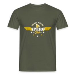 T-shirt homme - Apéro club - vert militaire - front