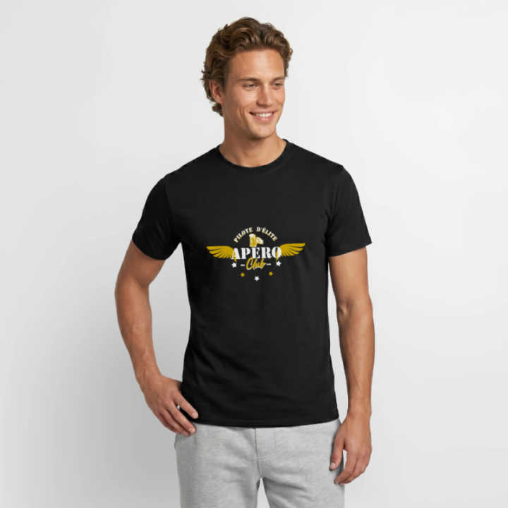 T-shirt homme - Apéro club - noir - front