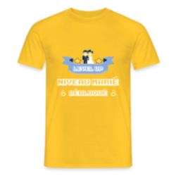 T-shirt homme - Level-up: Niveau marié débloqué