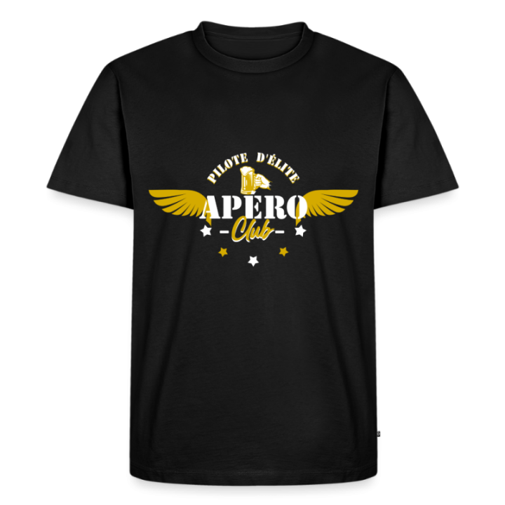 T-shirt premium homme - Apéro club - noir - front