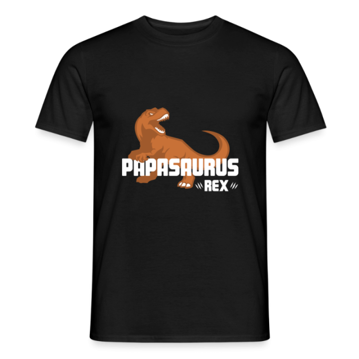 T-shirt homme - Papasaurus Rex - noir - front