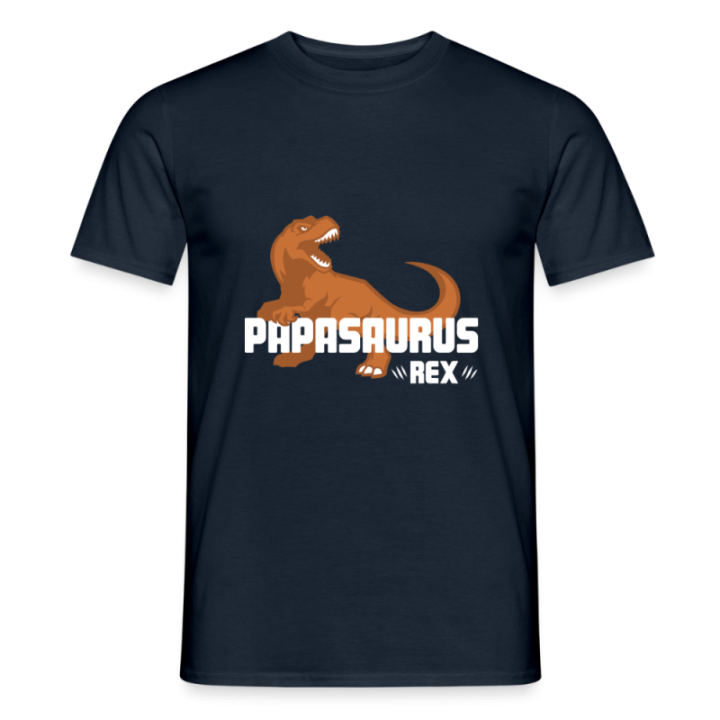T-shirt homme - Papasaurus Rex - marine - front