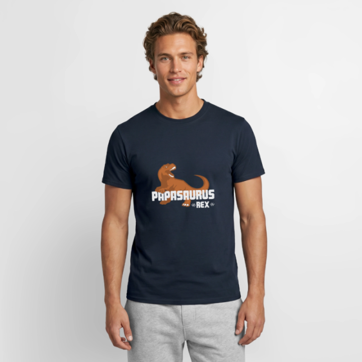T-shirt homme - Papasaurus Rex - marine - front