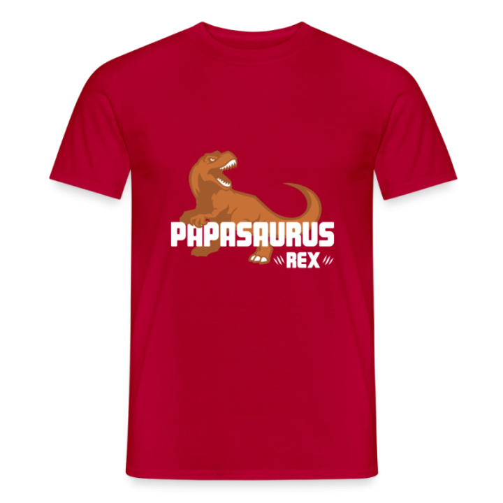 T-shirt homme - Papasaurus Rex - rouge - front