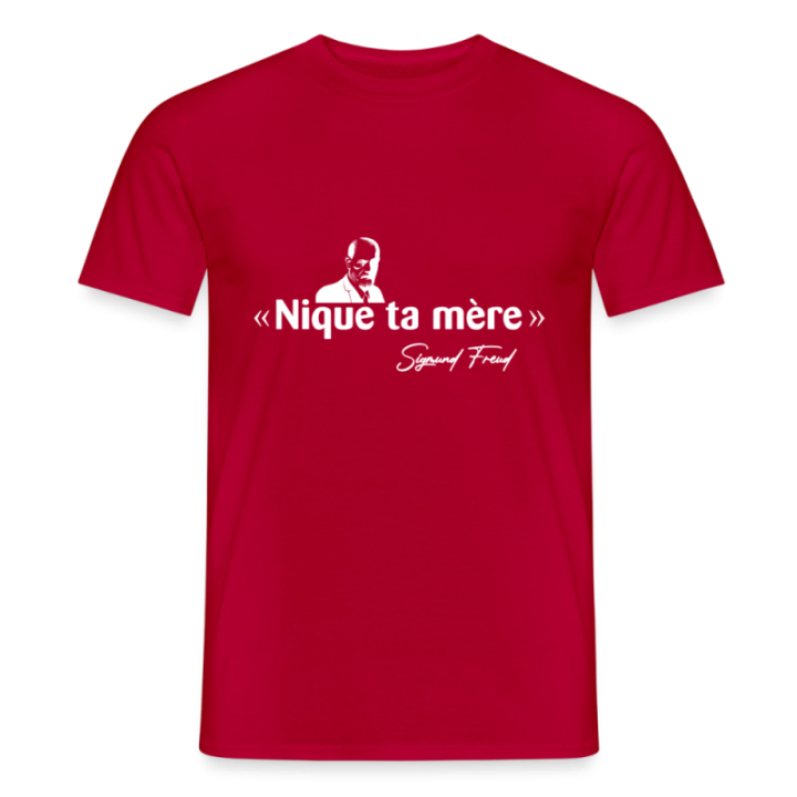 T-shirt homme - Freud - rouge - front