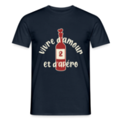 T-shirt homme - Vivre d'amour et d'apéro