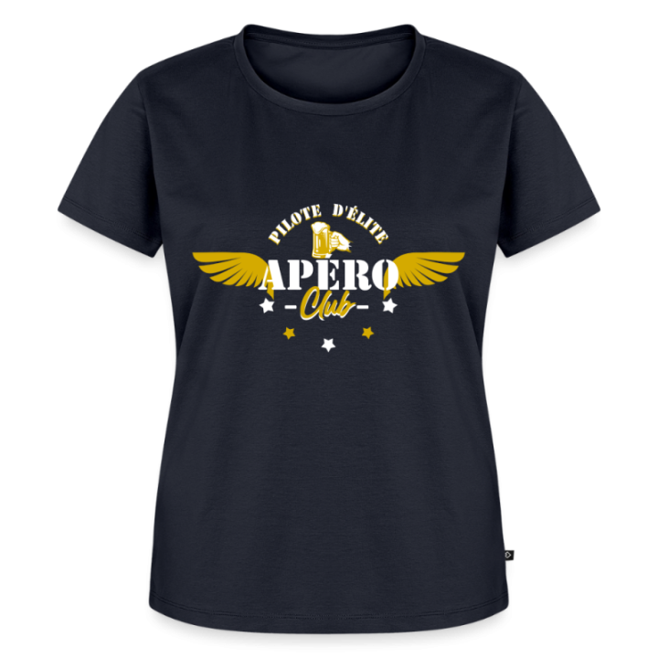 T-shirt premium femme - Apéro club - bleu marine - front