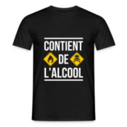 T-shirt homme - Contient de l'alcool