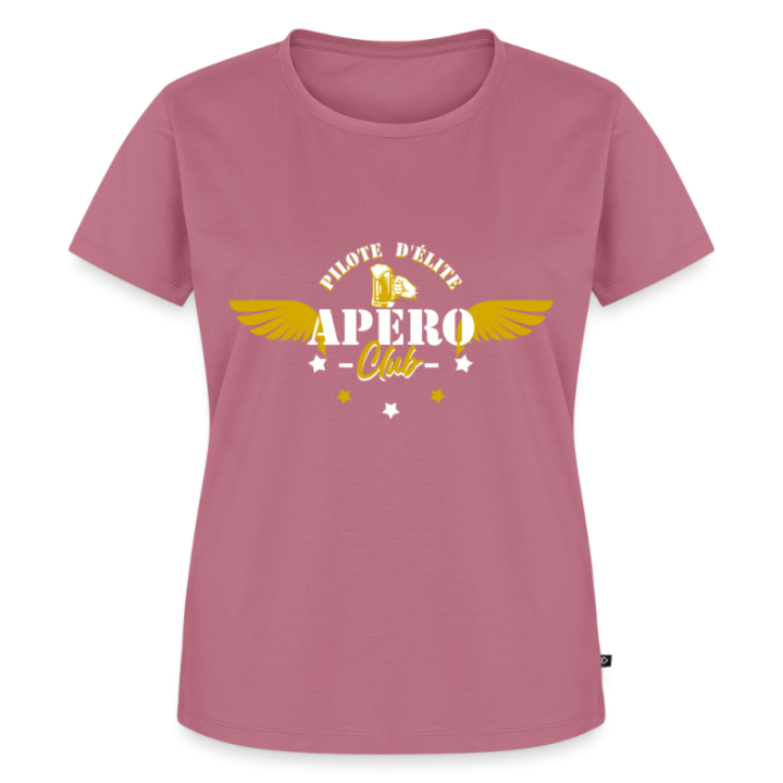 T-shirt premium femme - Apéro club - mauve - front