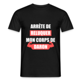 T-shirt homme - Mon corps de daron - noir - front