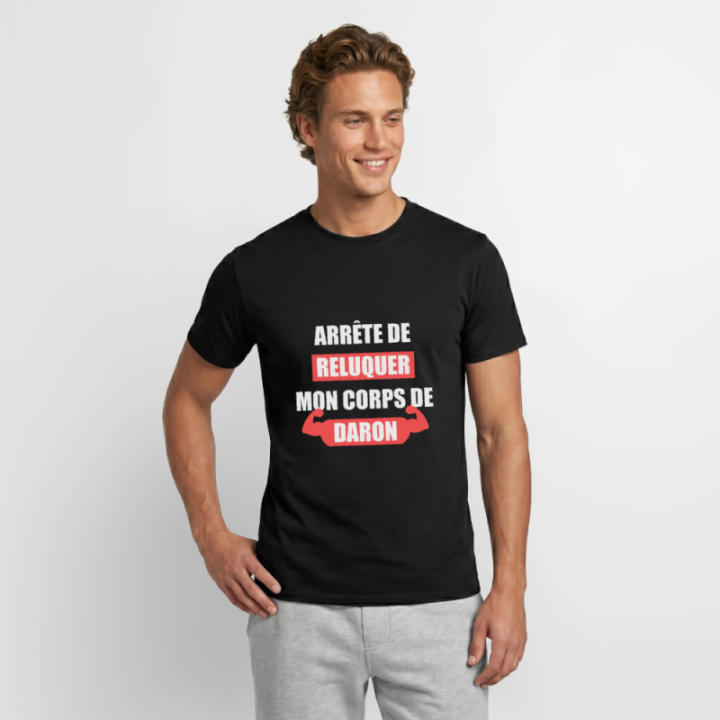 T-shirt homme - Mon corps de daron - noir - front