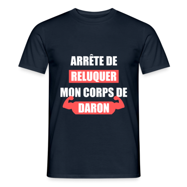 T-shirt homme - Mon corps de daron - marine - front